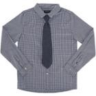 Boys 4-7 French Toast Poplin Button-down Shirt With Tie, Boy's, Size: 4, Blue (navy)