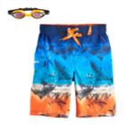 Boys 4-7 Zeroxposur Shark Swim Trunks With Goggles, Size: Small, Orange