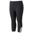 Juniors' Plus Size So&reg; Zigzag Hem Yoga Capris, Girl's, Size: 1xl, Black