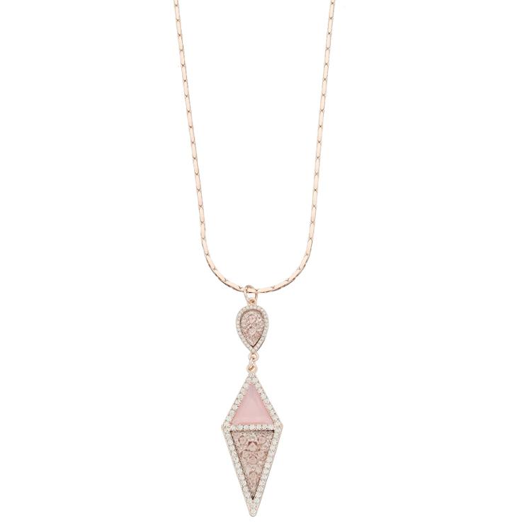 Jennifer Lopez Oblong Pendant Necklace, Women's, Light Pink