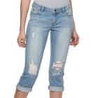 Women's Jennifer Lopez Ripped Capri Jeans, Size: 16, Blue Other