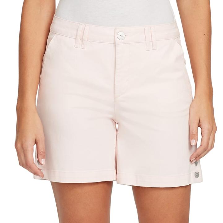 Women's Gloria Vanderbilt Violet Twill Shorts, Size: 12, Pink