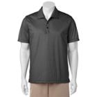 Men's C-buk By Cutter & Buck Pine Crest Slim-fit Patterned Performance Pocket Golf Polo, Size: Xl, Black