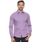 Men's Apt. 9&reg; Slim-fit Stretch Button-down Shirt, Size: Large, Med Purple