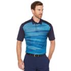 Men's Grand Slam Regular-fit Contour-striped Driflow Performance Golf Polo, Size: Xl, Turquoise/blue (turq/aqua)