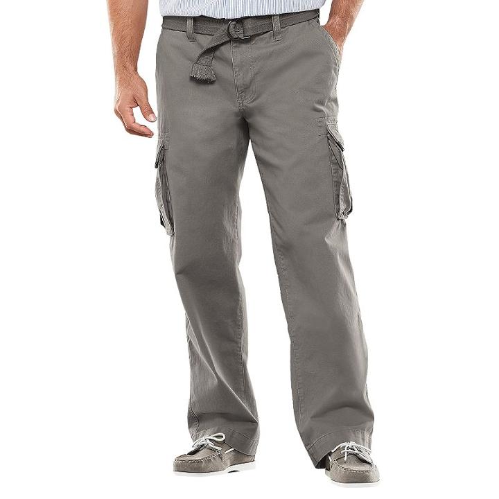 Men's Sonoma Goods For Life™ Relaxed-fit Twill Cargo Pants, Size: 34x32, Grey