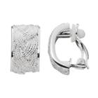 Dana Buchman Braided Texture Clip On Earrings, Women's, Silver