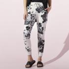 Women's Juicy Floral French Terry Jogger Pants, Size: Medium, Light Grey