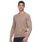 Men's Sonoma Goods For Life&trade; Coolmax Classic-fit V-neck Sweater, Size: Xl, Med Brown
