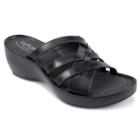 Eastland Poppy Women's Strappy Slide Wedge Sandals, Size: Medium (11), Black