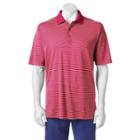 Men's Pebble Beach Classic-fit Striped Performance Golf Polo, Size: Small, Pink