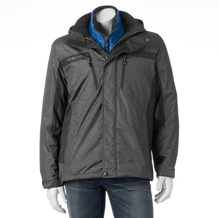 Men's Zeroxposur 3-in-1 Colorblock Systems Jacket, Size: Xl, Grey Other