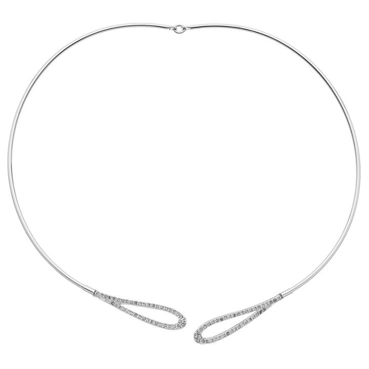Chaps Open Teardrop Collar Necklace, Women's, Silver