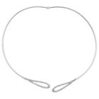 Chaps Open Teardrop Collar Necklace, Women's, Silver