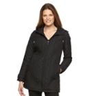 Women's Weathercast Multi Quilted Hooded Walker Jacket, Size: Small, Black
