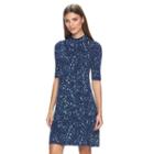 Women's Apt. 9&reg; Abstract Dot Shift Dress, Size: Xxl, Dark Blue