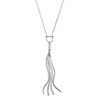 Simply Vera Vera Wang Long Bolo Bar Tassel Pendant Necklace, Women's, Silver