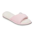 Dearfoams Women's Knit Twist Slide Slippers, Size: Large, Dark Pink