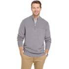 Men's Van Heusen Regular-fit Textured Quarter-zip Pullover Sweater, Size: Large, Grey