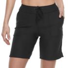 Women's Tek Gear&reg; Drawstring Bermuda Shorts, Size: Medium, Black