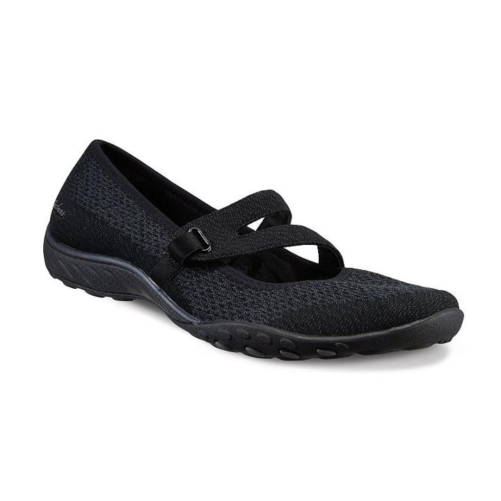 Skechers Relaxed Fit Breathe Easy Lucky Lady Women's Mary Jane Shoes, Size: 9.5, Grey (charcoal)