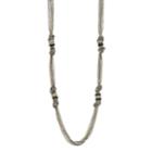 Simply Vera Vera Wang Long Tri Tone Knotted Multi Strand Necklace, Women's, Multicolor