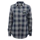 Women's Michigan Wolverines Dream Plaid Shirt, Size: Small, Dark Blue