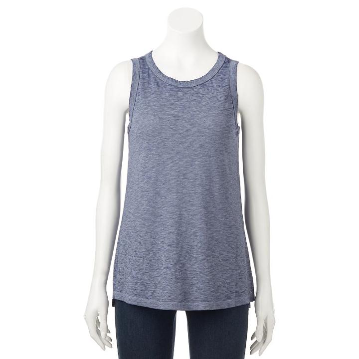 Women's Sonoma Goods For Life&trade; Solid Tank, Size: Small, Dark Blue