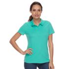 Petite Croft & Barrow&reg; Classic Solid Polo, Women's, Size: Xl Petite, Turquoise/blue (turq/aqua)