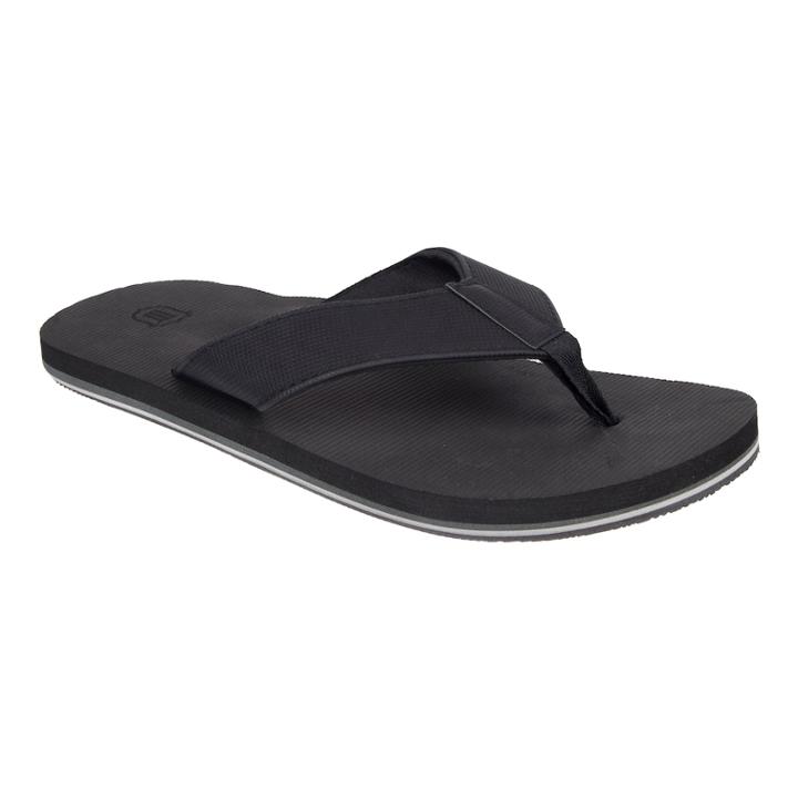Wembley Textured Men's Thong Flip Flops, Size: Xl, Black