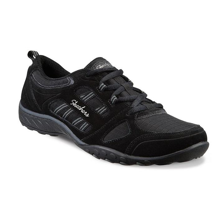 Skechers Relaxed Fit Breathe Easy Good Luck Women's Shoes, Girl's, Size: 10, Grey (charcoal)