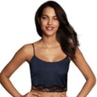 Women's Maidenform Casual Comfort Lounge Lace Crop Cami Dmcclb, Size: Small, Blue (navy)