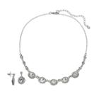 Oval Necklace & Drop Earring Set, Women's, Multicolor