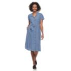 Women's Dana Buchman Notch Collar Dress, Size: Small, Brt Blue