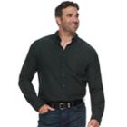 Big & Tall Croft & Barrow&reg; Regular-fit Flannel Woven Button-down Shirt, Men's, Size: 3xl Tall, Dark Green