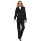 Women's Le Suit Classic Black Jacket & Pant Suit, Size: 18