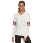 Juniors' Pink Republic Supersoft Varsity Hoodie, Girl's, Size: Xl, White Oth