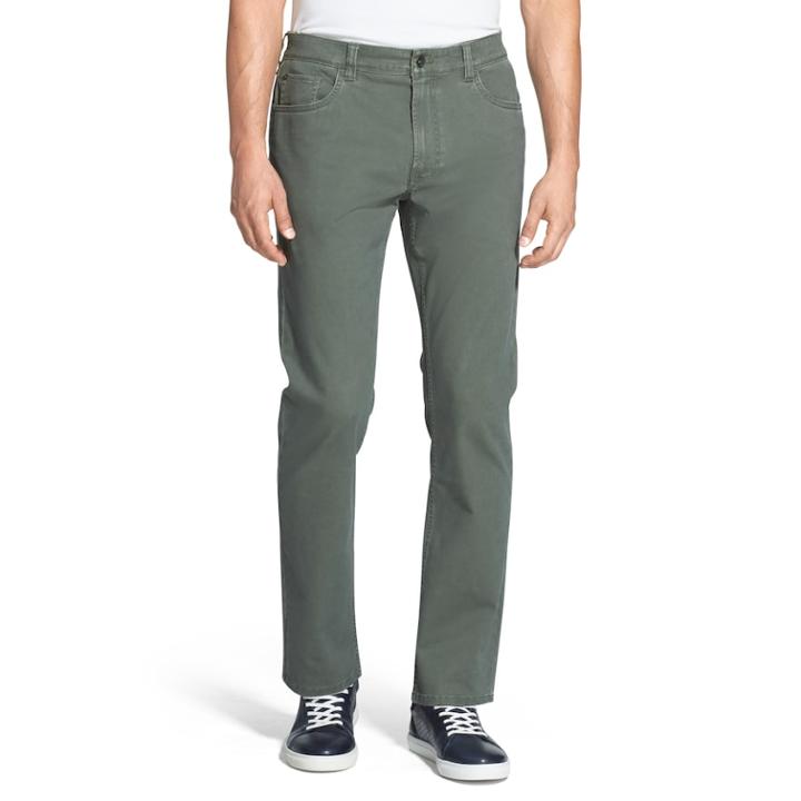 Men's Izod Saltwater Straight-fit 5-pocket Stretch Chino Pants, Size: 38x30, Lt Green
