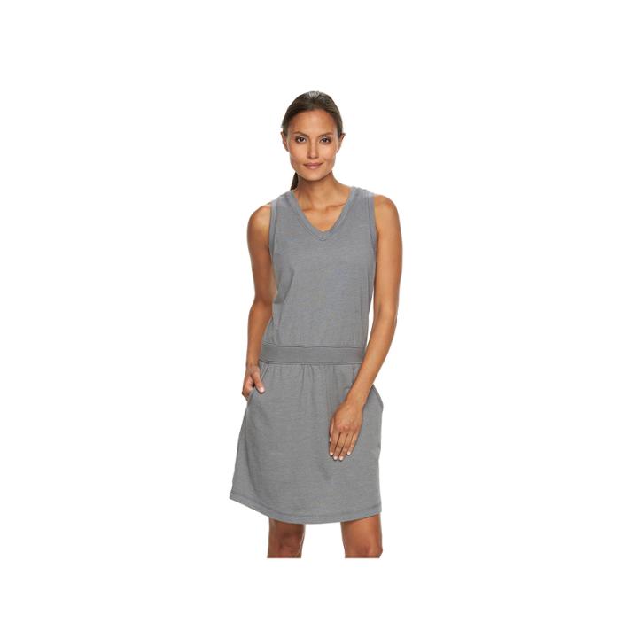 Women's Tek Gear&reg; Cinch Waist Tennis Dress, Size: Large, Med Grey