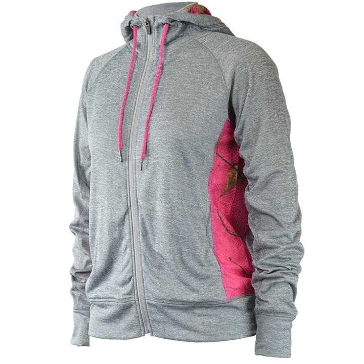 Women's Realtree Rise Fleece Zip-up Jacket, Size: Medium, Black