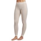 Women's Cuddl Duds Thermal Leggings, Size: Medium, Dark Beige