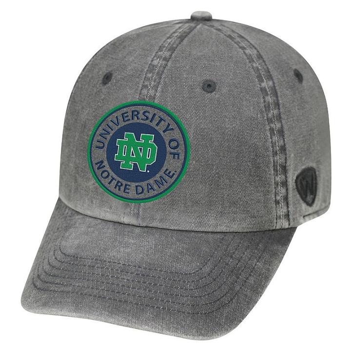 Adult Notre Dame Fighting Irish Fun Park Vintage Adjustable Cap, Men's, Med Grey