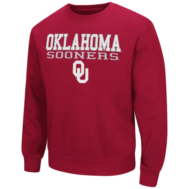Men's Oklahoma Sooners Fleece Sweatshirt, Size: Xxl, Med Red