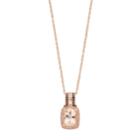 10k Rose Gold Morganite & 1/8 Carat T.w. Diamond Pendant Necklace, Women's, Size: 18, Pink