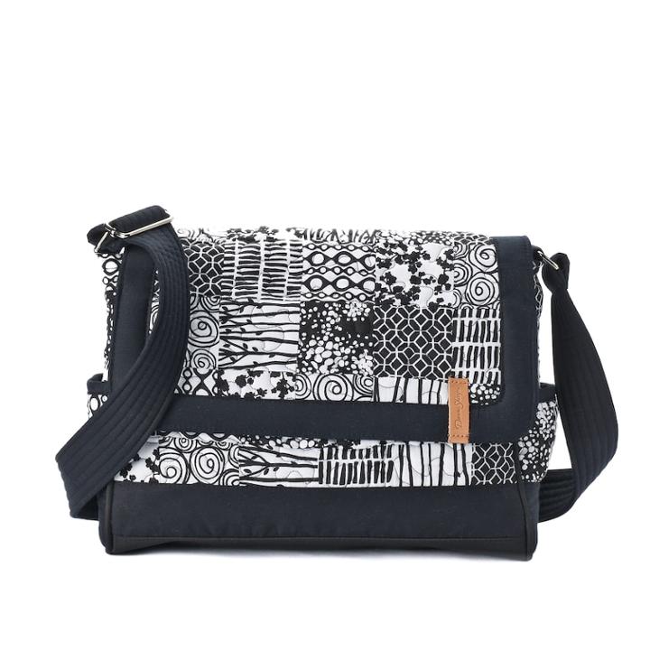 Donna Sharp Pauline Quilted Patchwork Messenger Bag, Women's, Domino