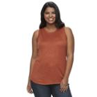 Juniors' Plus Size Mudd&reg; Muscle Tank Top, Girl's, Size: 2xl, Orange