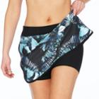 Women's Spalding Printed Legacy Tennis Skort, Size: Medium, Green