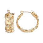 Napier Braided Nickel Free Hoop Earrings, Women's, Gold