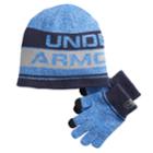 Boys 4-20 Under Armour Beanie & Gloves Set, Brown Over