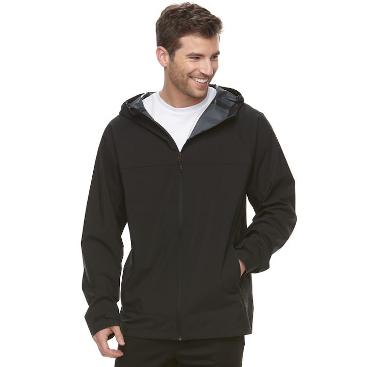 Men's Hke Hooded Rain Jacket, Size: Xl, Black
